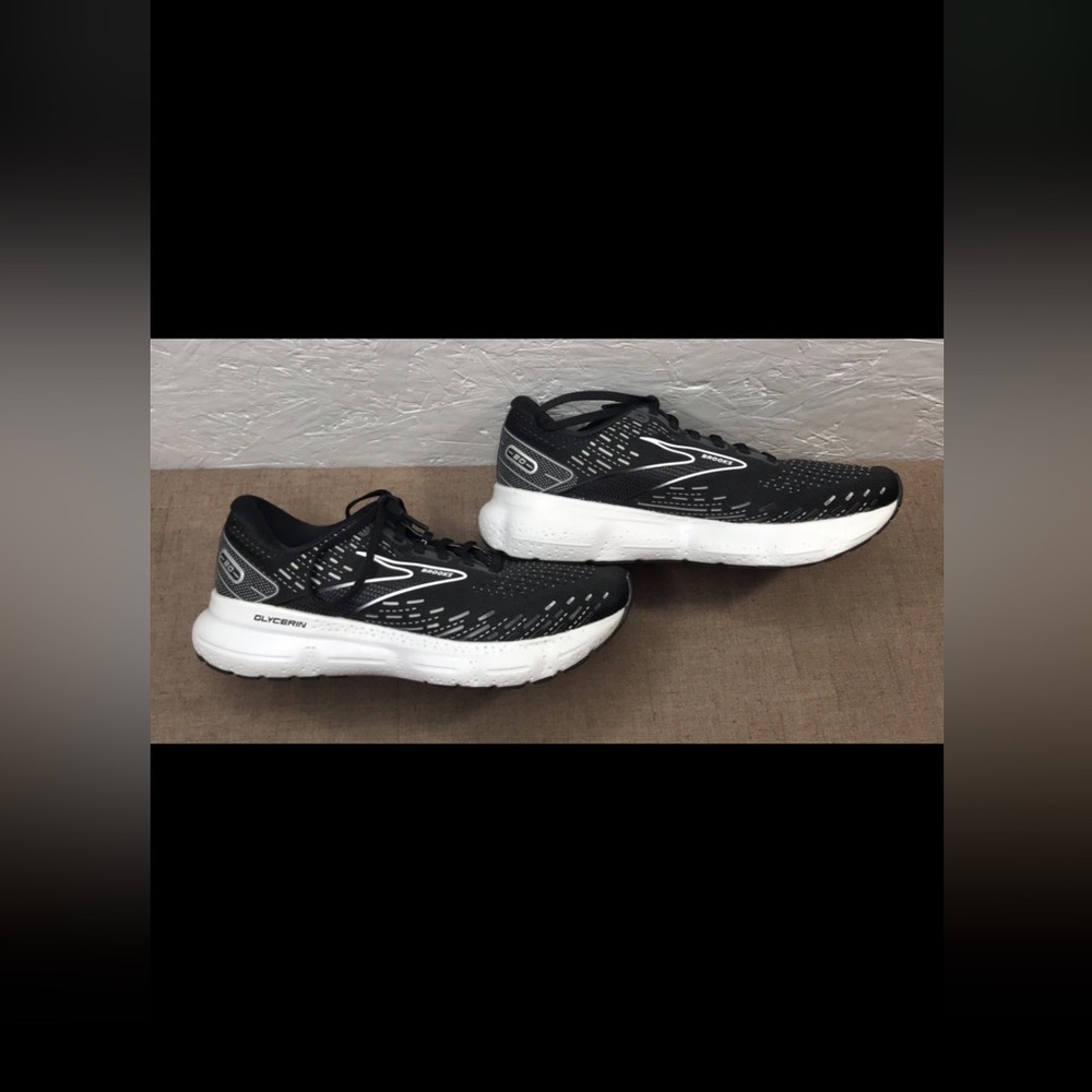 Brooks Glycerin 20 Women's Running Shoes Mesh Black White Alloy Size 8.5B